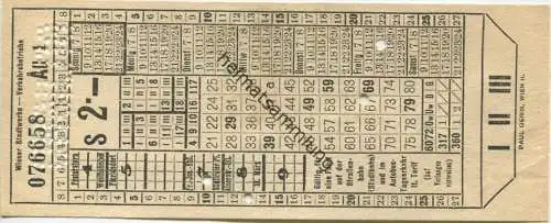 Wiener Stadtwerke - Verkehrsbetriebe - Fahrschein S 2.- - Lochung ungiltig