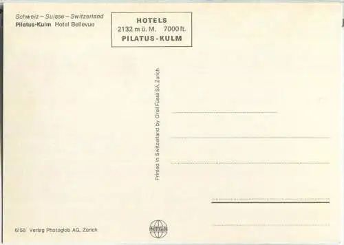Pilatus Kulm - Hotel Bellevue - Ansichtskarte Großformat