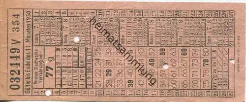 Wiener Stadtwerke - Verkehrsbetriebe - 1950 - Fahrschein 77 g