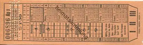 Wiener Stadtwerke - Verkehrsbetriebe - Autobus O-Bus - Fahrschein S 1.50 - Lochung ungiltig