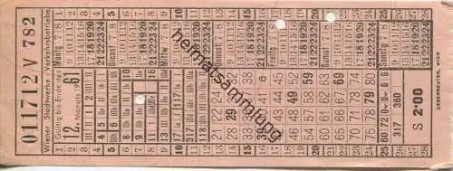 Wiener Stadtwerke - Verkehrsbetriebe - 1961 - Fahrschein S 2.00