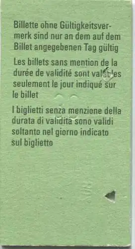 Zürich - Thun - 1. Klasse 1/2 Preis Fr. 23.50 - Fahrkarte 1982 - Aufdruck Gutschein