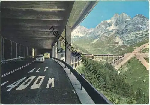 Tunnel du Grand St. Bernard  - Ansichtskarte Großformat