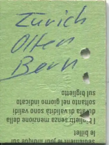 Nänikon-Greifensee - Thun - 1. Klasse 1/2 Preis Fr. 25,- - Fahrkarte 1982