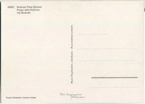 Nufenen-Pass-Straße - Postauto - Val Bedretto - Ansichtskarte Großformat