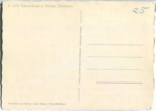 Camischolas und Sedrun (Tavetsch) - Ansichtskarte Großformat