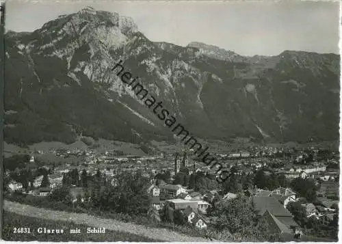 Glarus - Schild - Ansichtskarte Großformat