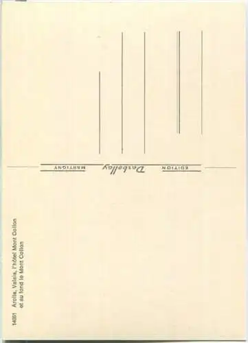 Arolla - l'hotel Mont Collon - Ansichtskarte Großformat