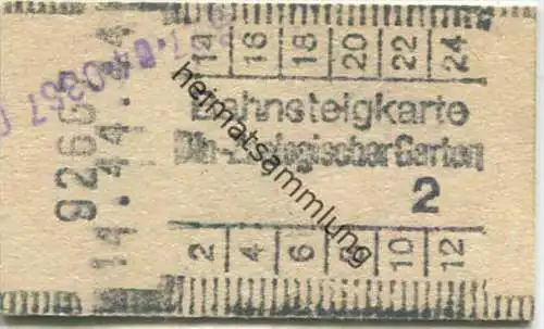 Berlin Zoologischer Garten - Bahnsteigkarte