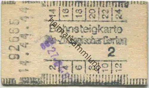 Berlin Zoologischer Garten - Bahnsteigkarte