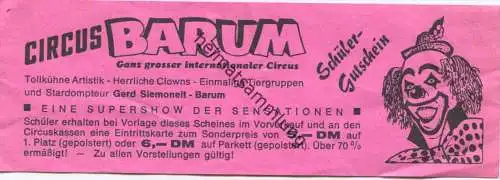 Circus Barum - Schüler-Gutschein