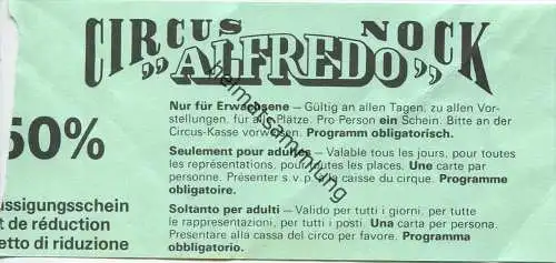 Circus Alfredo Nock - 50% Ermässigungsschein