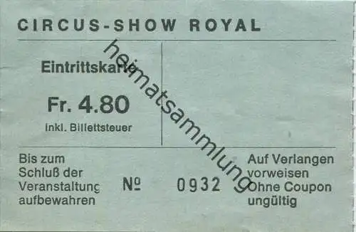 Circus-Show Royal - Eintrittskarte