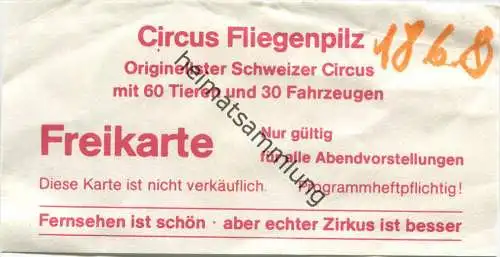 Circus Fliegenpilz - Schweizer Circus mit 60 Tieren - Freikarte