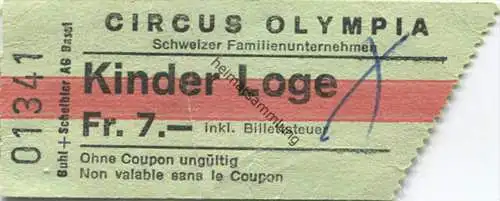 Schweizer Familienunternehmen Circus Olympia - Eintrittskarte