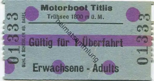 Motorboot Titlis - Trübsee - Fahrkarte Gültig für 1 Überfahrt - Erwachsene