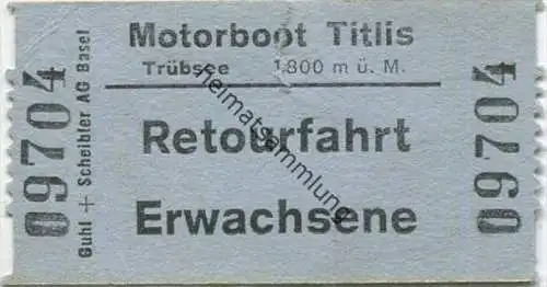 Motorboot Titlis - Trübsee - Fahrkarte Retourfahrt - Erwachsene