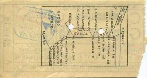 Italen - A.C.N.I.L. - Venezia - Biglietto - Fahrkarte - L. 75