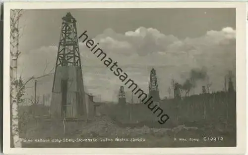 Gbely - The state oil-mines - the southern part of the plant - Erdöl - oil - Foto-Ansichtskarte