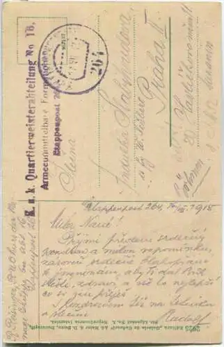 Campina - Erceptiunea unei Sonde - Briefstempel K. u. K. Quartiermeisterabteilung No 16 - Erdöl - oil