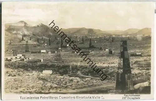 Rivadavia Valle C. - Yacimientos Petroliteros Comodoro - Erdöl - oil - Foto-Ansichtskarte