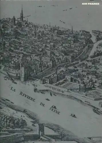 Speisekarte 1973 - Air France - Santiago-Paris