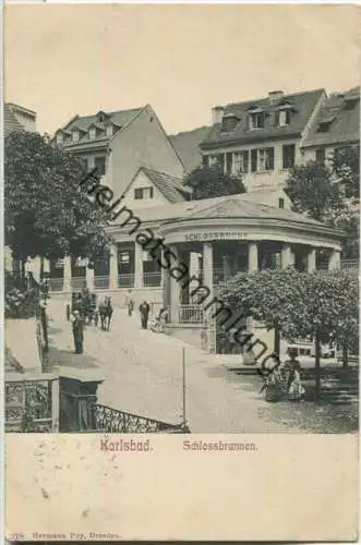 Karlsbad - Schlossbrunnen - Verlag Hermann Poy Dresden