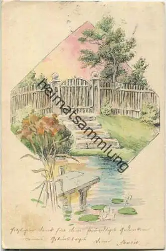 Gartenidylle mit Seerosenteich