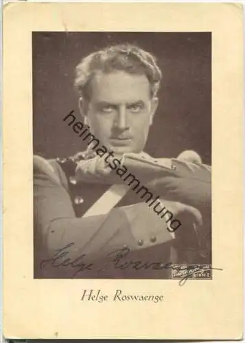 Helge Roswaenge - original Autogramm - Kammersänger - keine AK