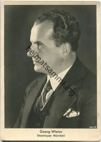 Georg Wieter - Bass - Staatsoper München - Verlag Gebr. Garloff Magdeburg