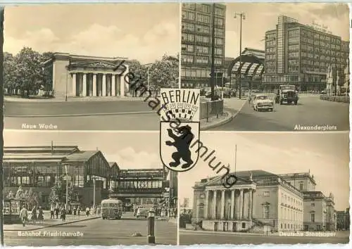 Berlin - Alexanderplatz - Friedrichstraße - Verlag Gebr. Garloff Magdeburg 50er Jahre