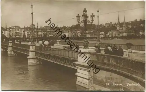 Luzern - Seebrücke - Foto-AK 20er Jahre - Edition Photoglob Co. Zürich