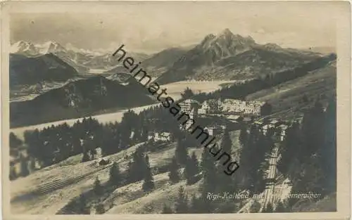 Rigi-Kaltbad mit den Berner Alpen gel. 1920