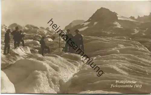 Furkapasshöhe - Rhonegletscher - Foto-AK 20er Jahre - Kunstverlag E. Goetz Luzern