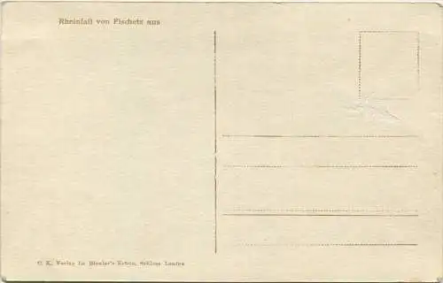 Rheinfall von Fischetz aus - C. K. Verlag Ls Bleuler 's Erben Schloss Laufen 20er Jahre