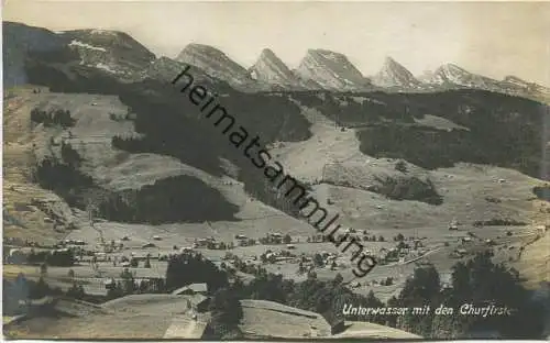 Unterwasser mit den Churfirsten - Edition Photoglob Co. Zürich 20er Jahre