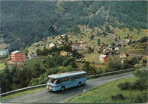 Bar Cenisio - Panorama e la stratale per il Moncenisio - Bus - AK Grossformat - Ediz. SACAT Torino