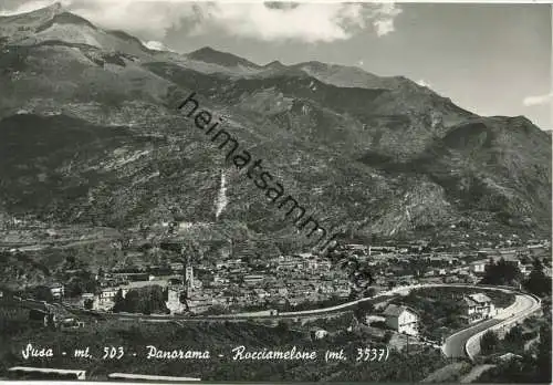 Susa - Panorama - Rocciamelone - Foto-AK Grossformat - Vera fotografia - Ediz. Bazar Souvenier Susa
