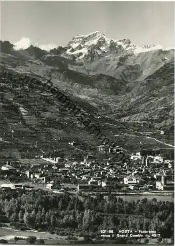 Aosta - Panorama verso il Grand Combin - Foto-AK Grossformat - Vera Fotografia - Ediz. Libreria Brivio Aosta