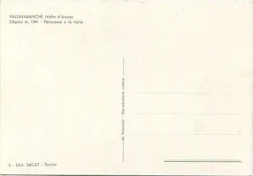 Valsavaranche - Panorama e la Valle - AK Grossformat - Ediz. Sacat Torino