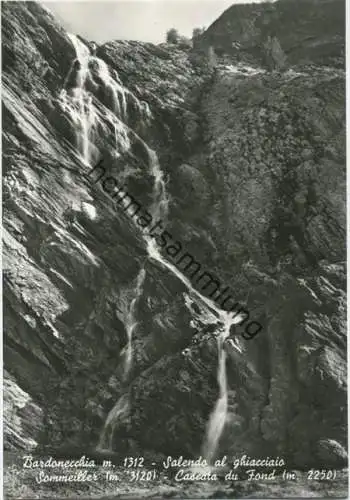 Bardonecchia - Salendo al ghiacciaio Sommeiller - Cascata du Fond - Foto-AK Grossformat - Vera Fotografia - Ediz. Cartol