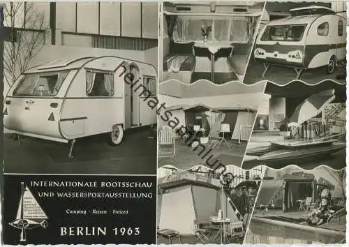 Berlin - Internationale Bootsschau und Wassersportausstellung 1963 - Foto-Ansichtskarte