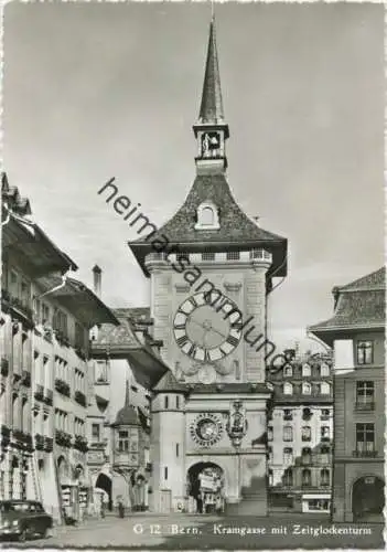 Bern - Kramgasse mit Zeitglockenturm - Foto-AK Grossformat - Verlag A. Boss & Co. Schönbühl