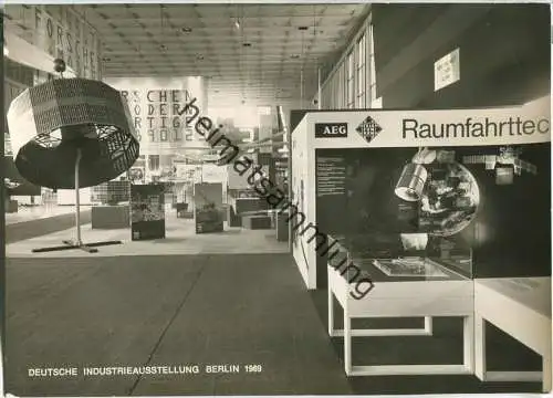 Berlin - Deutsche Industrieausstellung 1961 - Raumfahrttechnik - Foto-Ansichtskarte