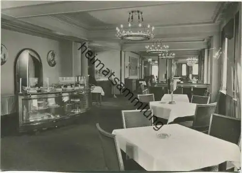 Berlin - Karl-Marx-Allee - HO-G Cafe Warschau - Foto-AK Grossformat 60er Jahre - Verlag H. Sander Berlin