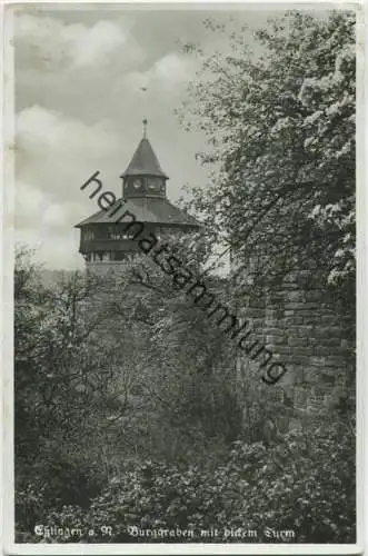 Esslingen am Neckar - Burggraben mit dickem Turm - Franckh-Verlag Stuttgart gel. 1938