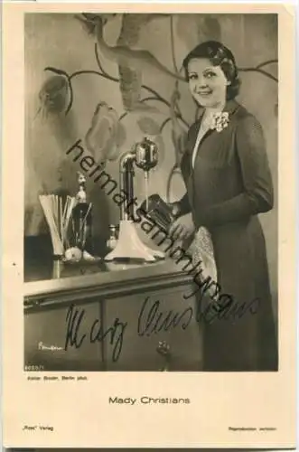 Mady Christians - Autogramm - Foto-Ansichtskarte - Ross-Verlag 6050/1