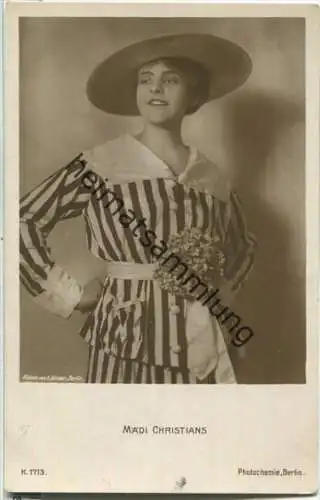 Mädi Christians mit Hut - Foto-Ansichtskarte - Verlag Photochemie Berlin K. 1713