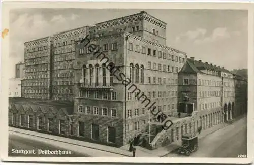 Stuttgart - Posthochhaus - Foto-AK - Verlag Hans Boettcher Stuttgart gel. 1936