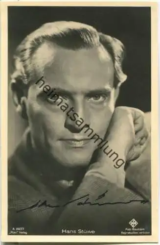 Hans Stüwe - Autogramm - Foto-Ansichtskarte - Ross-Verlag A 2527/1